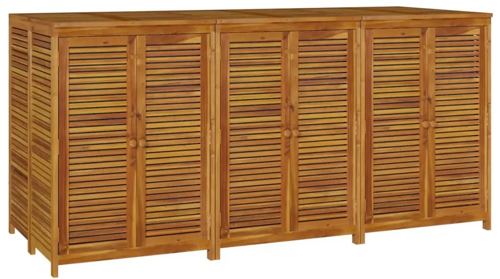 Caixa de arrumação para jardim 210x87x104 cm acácia maciça