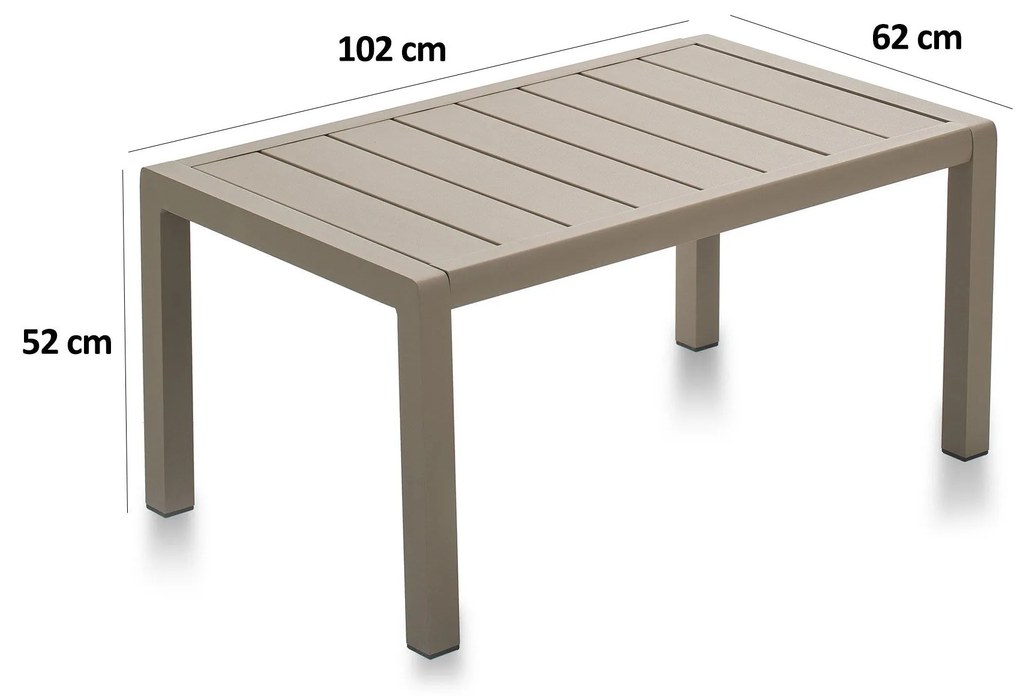 Conjunto de Lounge de Jardim Arya – Sofá de 2 Lugares, 2 Poltronas Ind