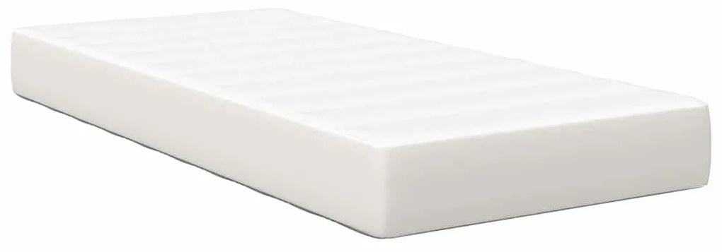 Colchão de Cama com Molas Pocket - Creme, Médio, 100x200x20 cm, Tecido