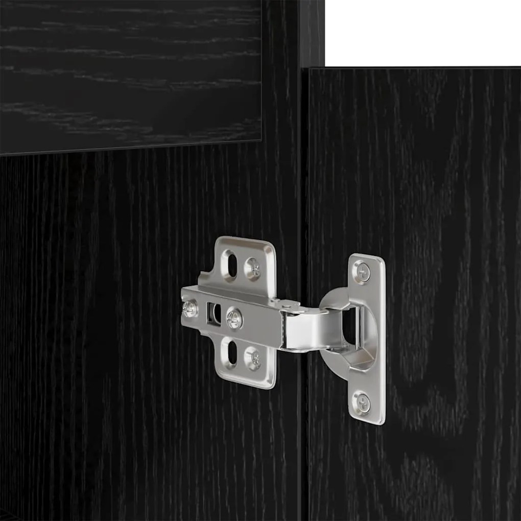 Mesa vidaXL Preta em Carvalho 140x49x76 cm em Madeira Engenharia