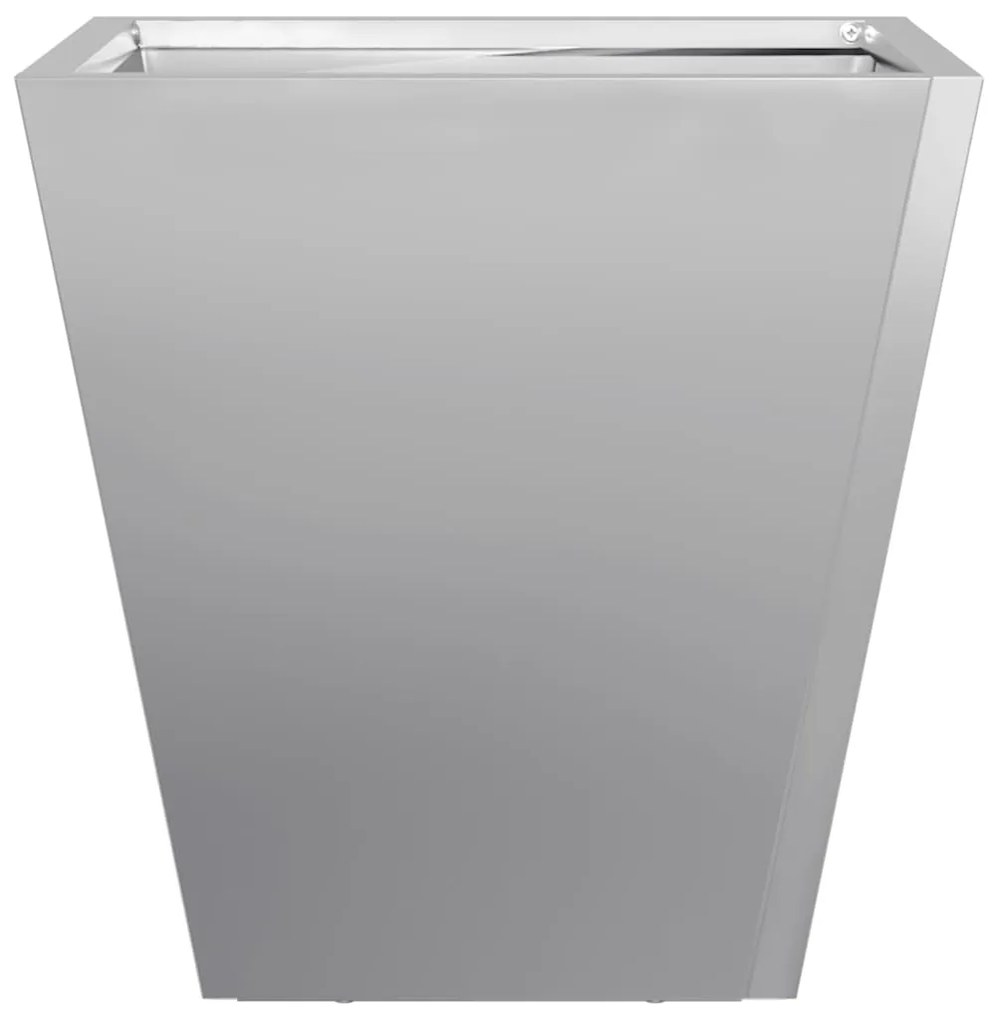 Vaso/floreira de jardim 2 pcs 30x30x30 cm aço galvanizado
