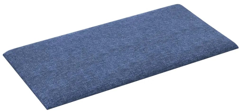 Painel de parede 12 pcs 30x15 cm tecido 0,54 m² azul