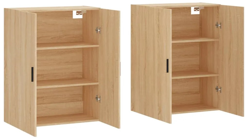 Armários de parede 2 pcs 69,5x34x90 cm carvalho sonoma