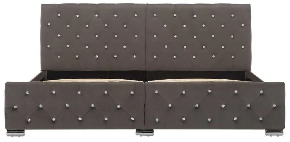 Estrutura de cama 180x200 cm veludo cinzento
