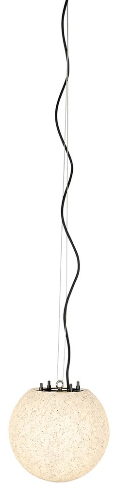 Candeeiro de suspensão exterior moderno cinzento 25 cm IP65 - Nura Moderno