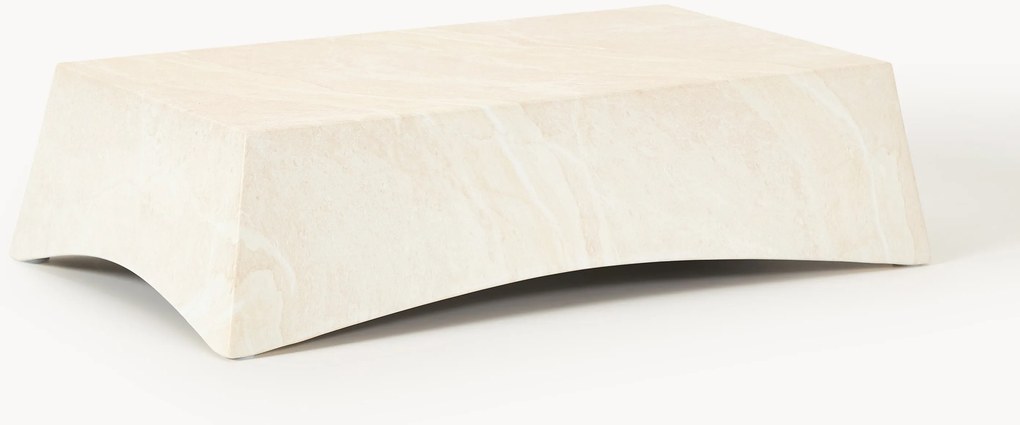 Mesa de centro para interior e exterior com efeito travertino Mohi, L 100 cm
