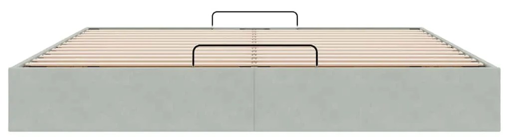 Estrutura de cama otomana sem colchão 180x200 cm cinzento claro