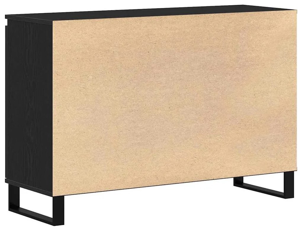 Buffet vidaXL Carvalho Preto 104x35x70 cm Madeira Compensada