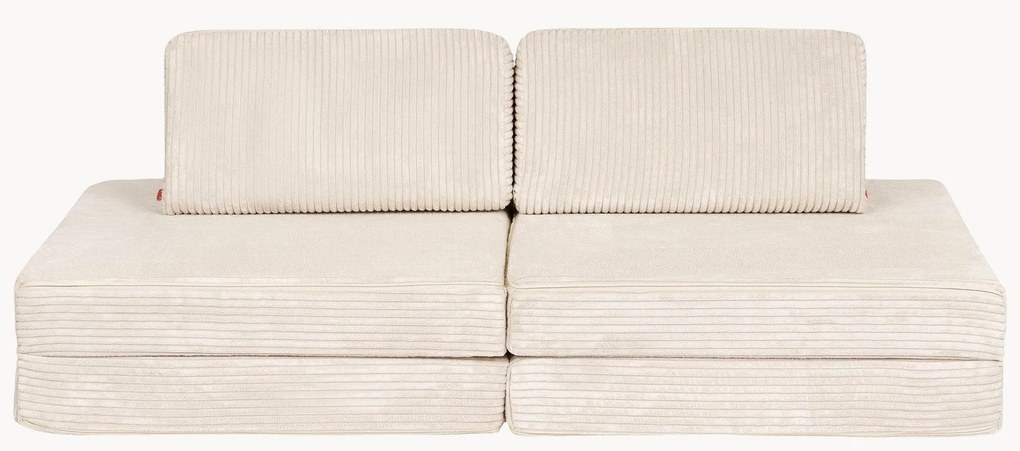 Sofá de brincar modular em bombazina para crianças artesanal Mila