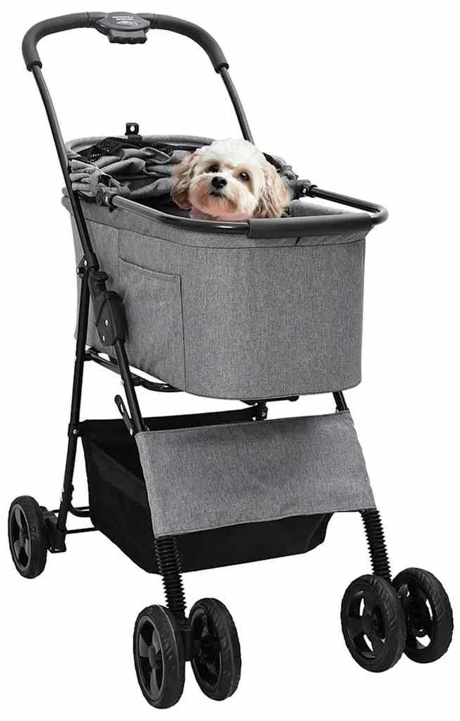 Carrinho de Pet Dobrável Cinzeto 81 x 47 x 99 cm Tecido Oxford