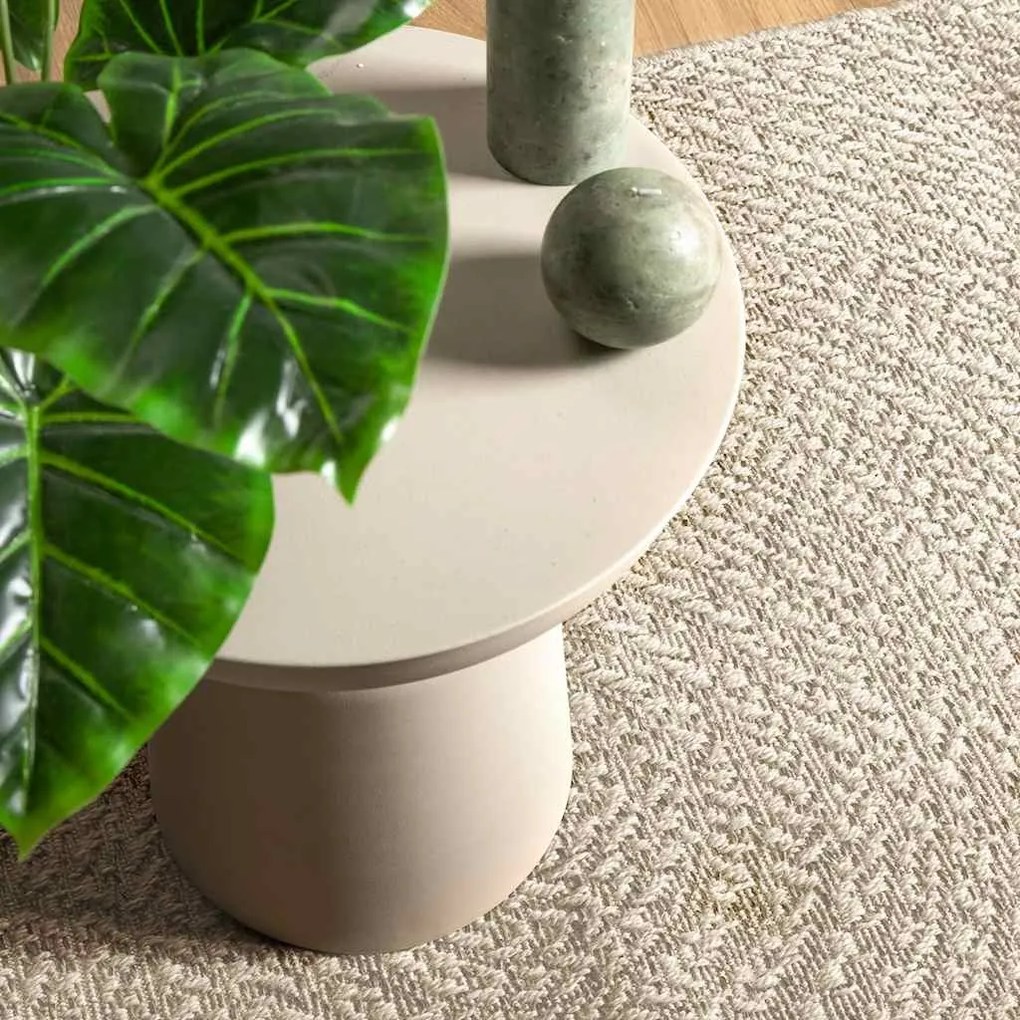 Tapete ZIZUR creme 160x230cm aspeto de juta interior e exterior