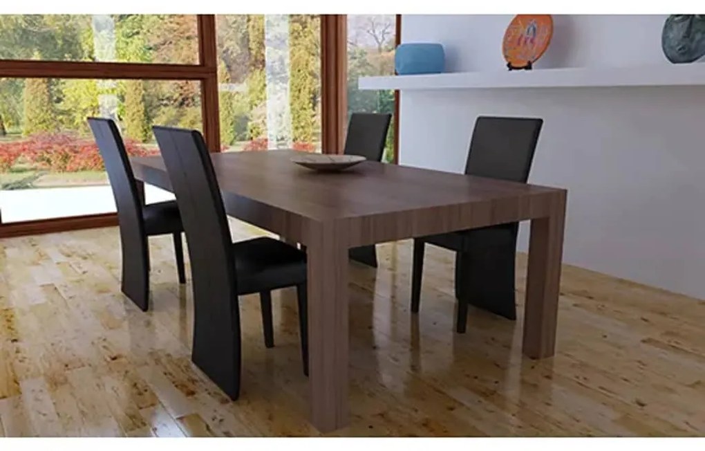 vidaXL Cadeiras de jantar 4 pcs couro artificial castanho-escuro
