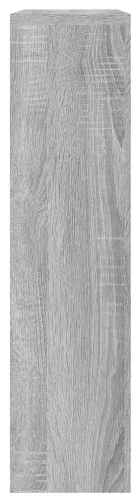 Sapateira com espelho 2 divisórias 63x17x67 cm cinza sonoma