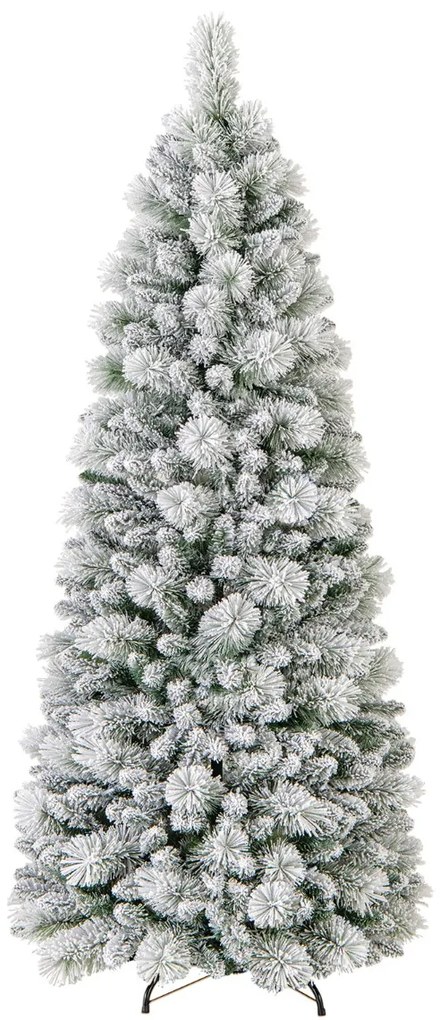 Árvore de Natal decorativa artificial de 180 cm com agulhas de pinheiro 517 pontas de ramos 170 luzes LED brancas quentes Secção dobrável Verde