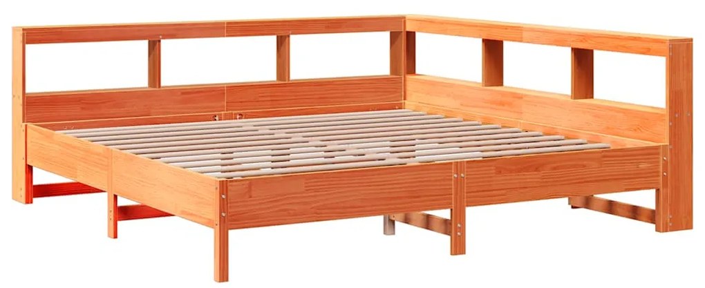 Cama com estante sem colchão 180x200 cm pinho maciço