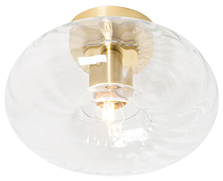 Plafon Inteligente Dourado com Vidro incl. Wifi P45 - Ayesha