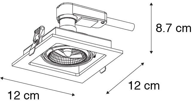 Foco encastrado branco orientatável - ARTEMIS 70 Moderno