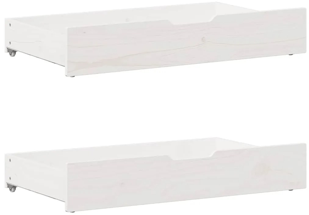 Cama sem colchão 135x190 cm madeira de pinho maciça branco