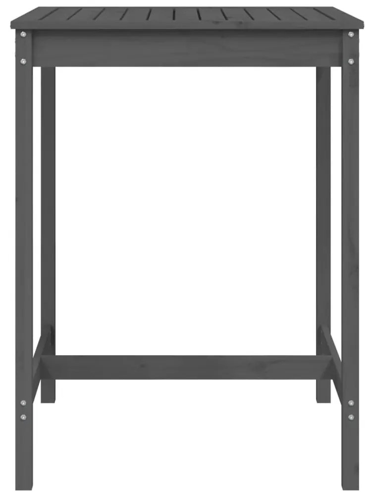 Mesa de jardim 82,5x82,5x110cm madeira de pinho maciça cinzento