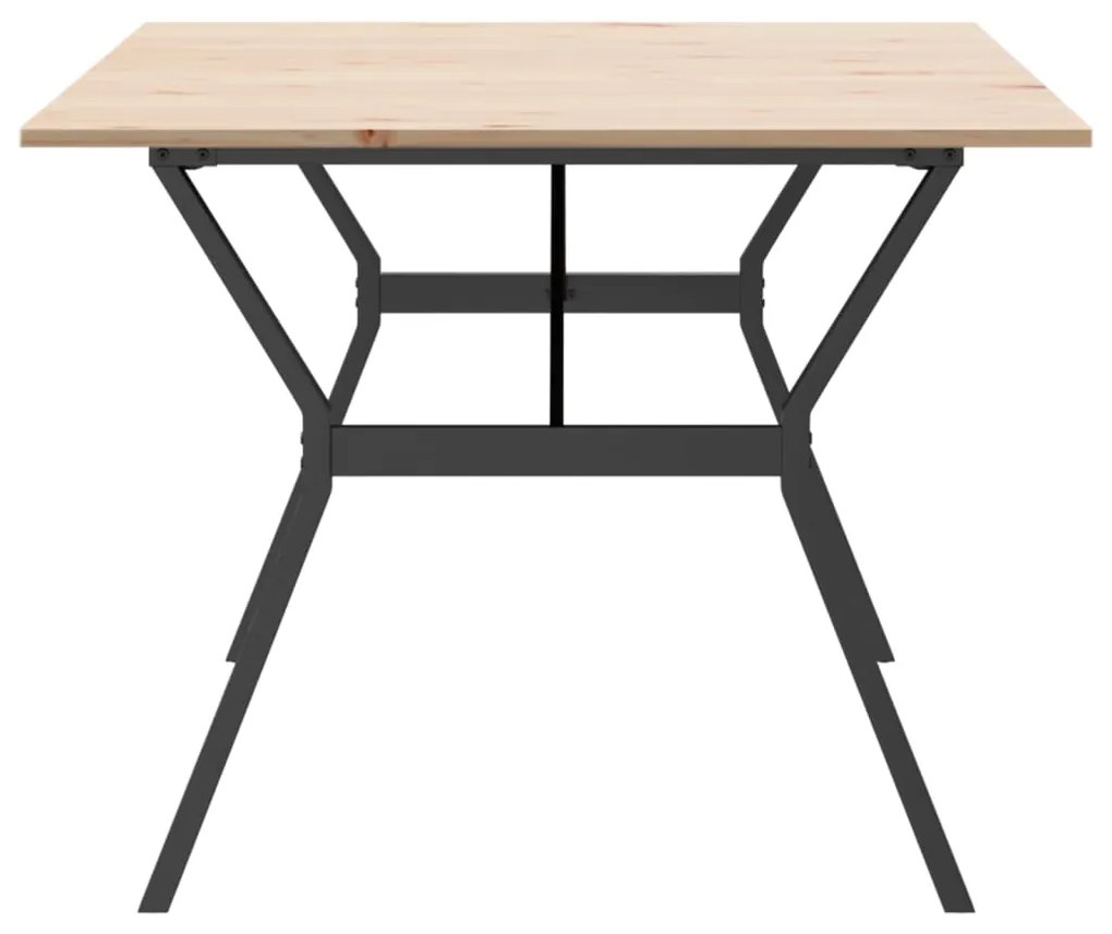 Mesa de jantar estrutura em Y 200x100x75 cm pinho/aço