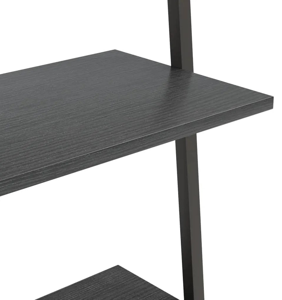 Unidade 4 prateleiras inclinada 64x34x150,5 cm preto