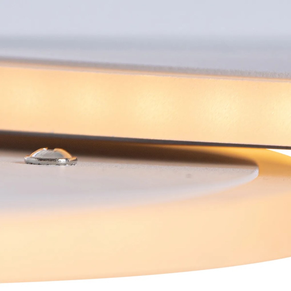 Candeeiro de teto inteligente latão, aço e cinzento incl. LED - Stan Design