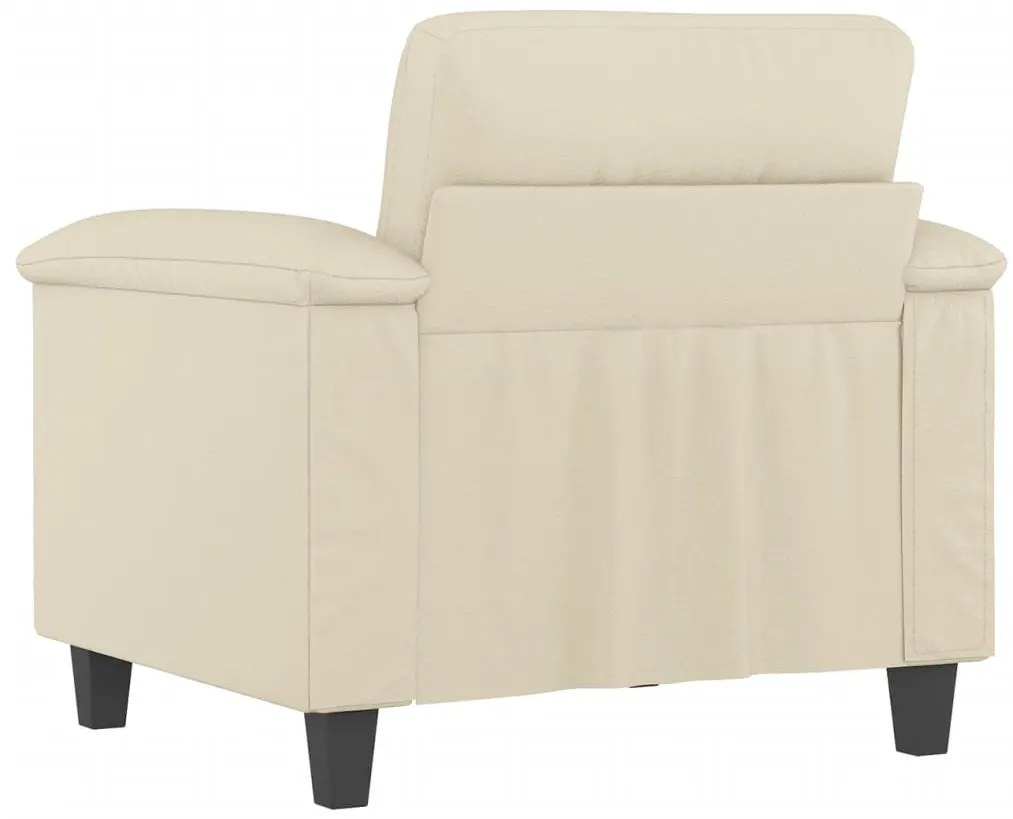 Poltrona 60 cm couro artificial creme