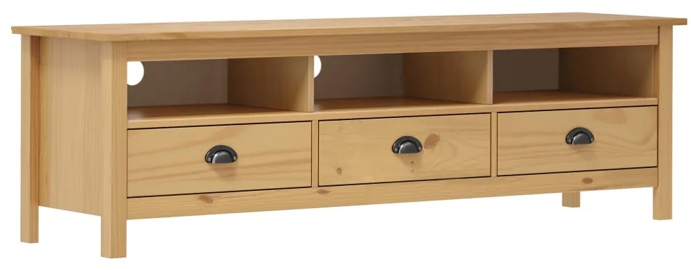 vidaXL Móvel de TV Hill 158x40x47 cm pinho maciço castanho mel