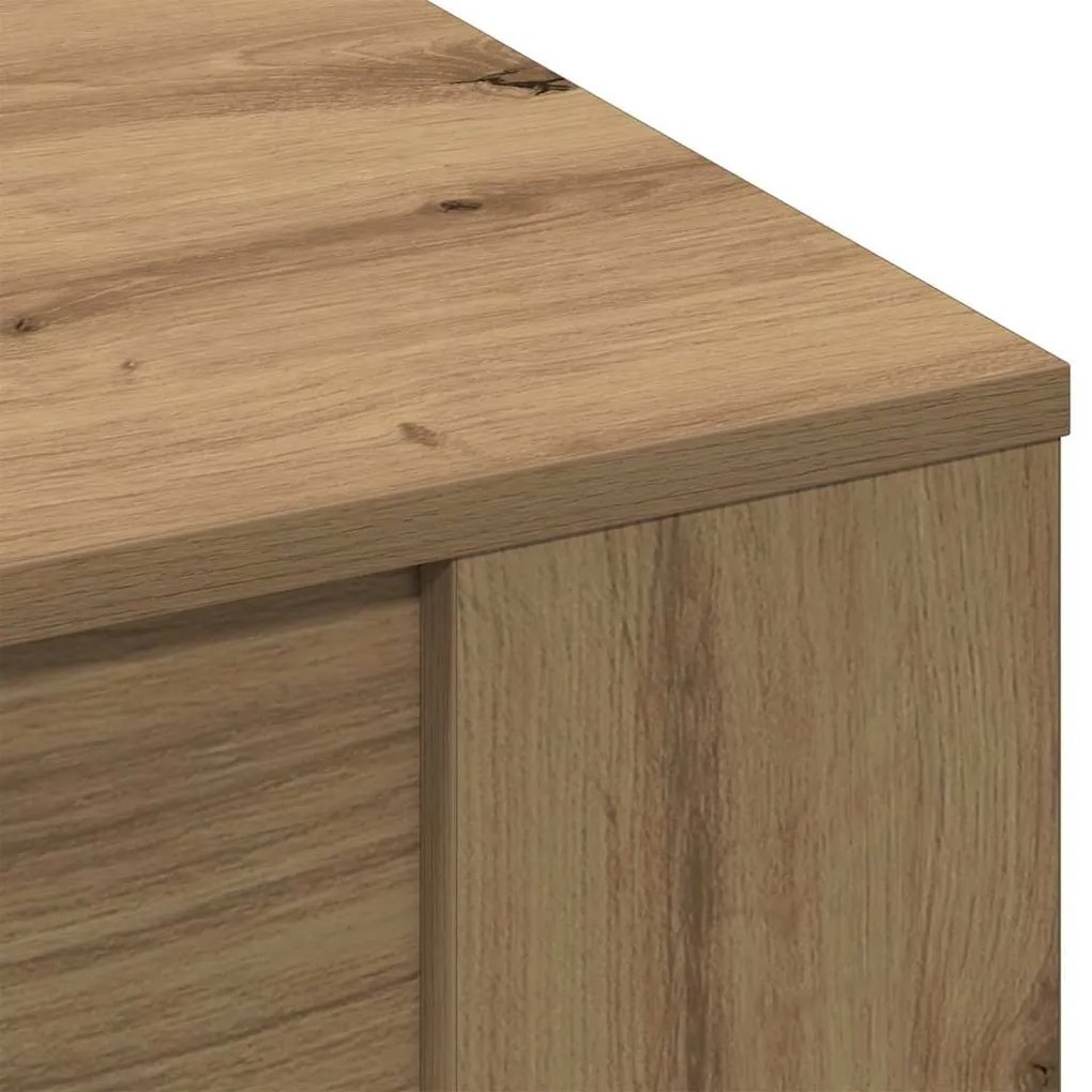 Mesa de centro vidaXL em Carvalho Artesanal 102x55x45 cm em Madeira de