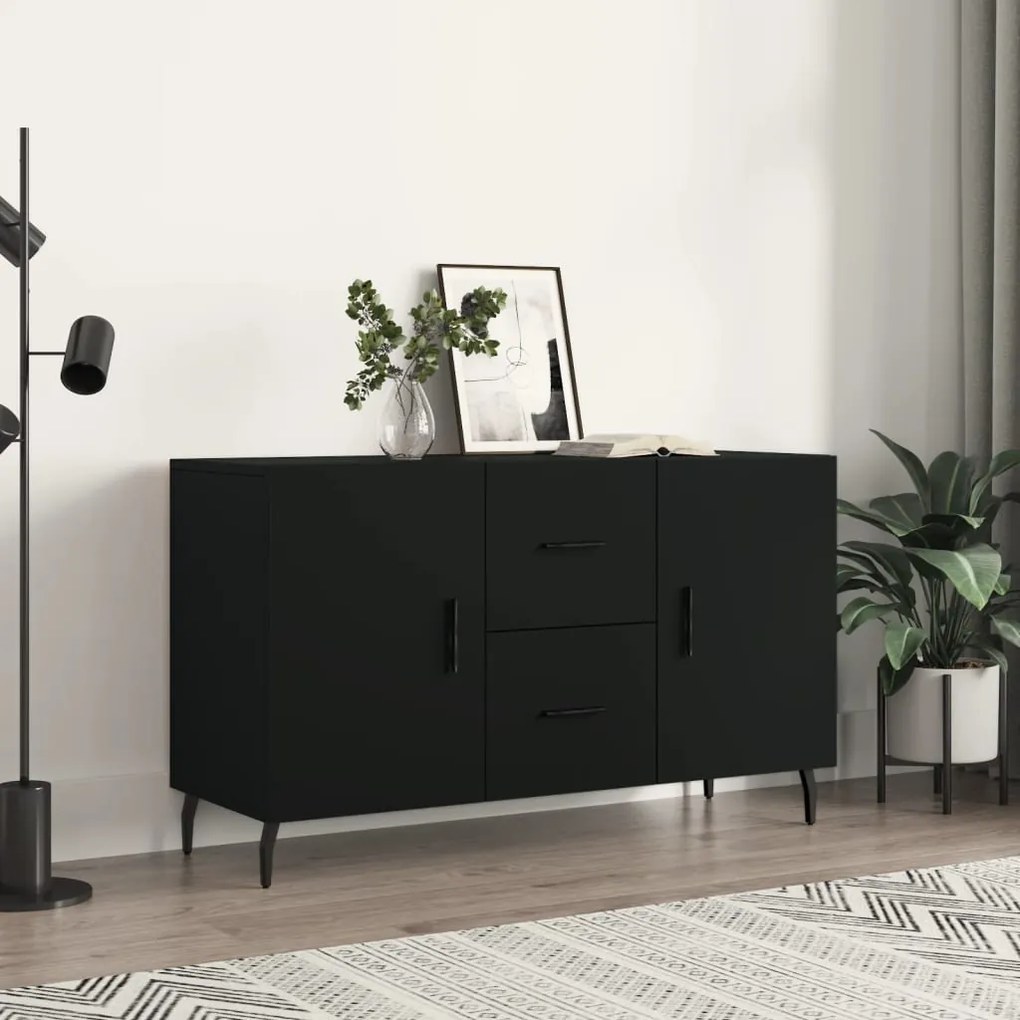 vidaXL Aparador 100x36x60 cm derivados de madeira preto