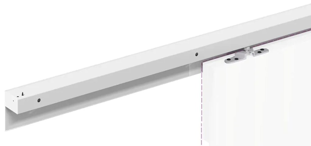 Kit de ferragens para porta de correr tira liga alumínio 200 cm