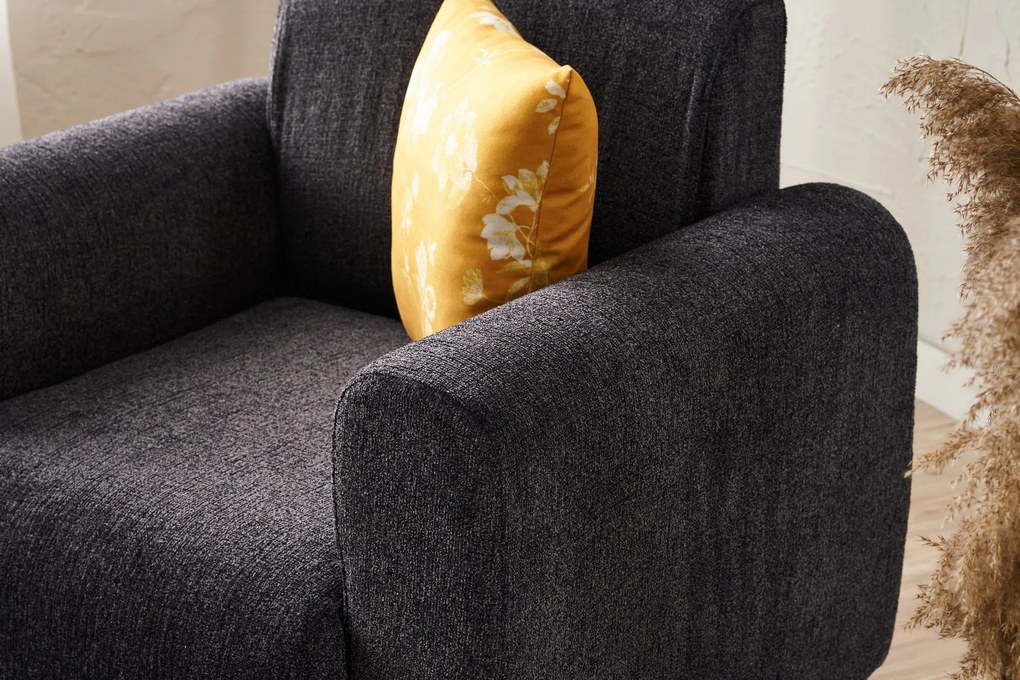 Sofá de 1 Lugar Noya – Antracite – 95x87x70 cm