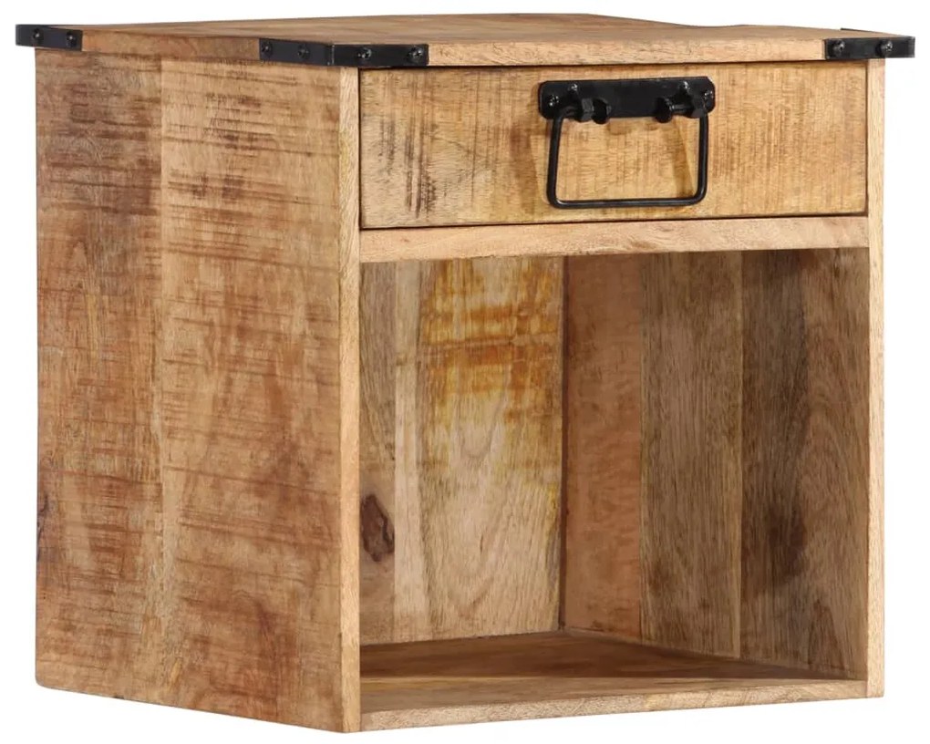 Mesa de cabeceira 40x30x37 cm madeira de mangueira maciça
