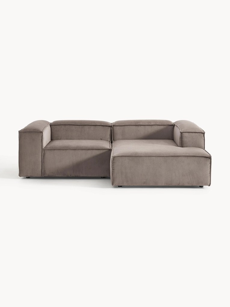 Sofá de canto modular em bombazina Lennon (2 lugares)