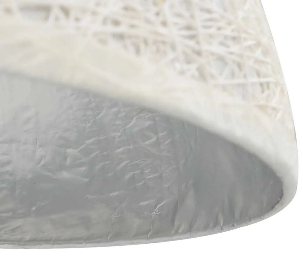 Candeeiro suspenso branco e prateado Ø50 cm E27