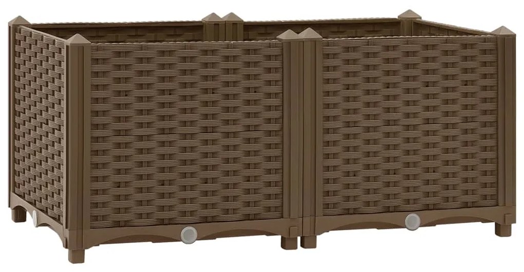 vidaXL Canteiro elevado 80x40x38 cm polipropileno