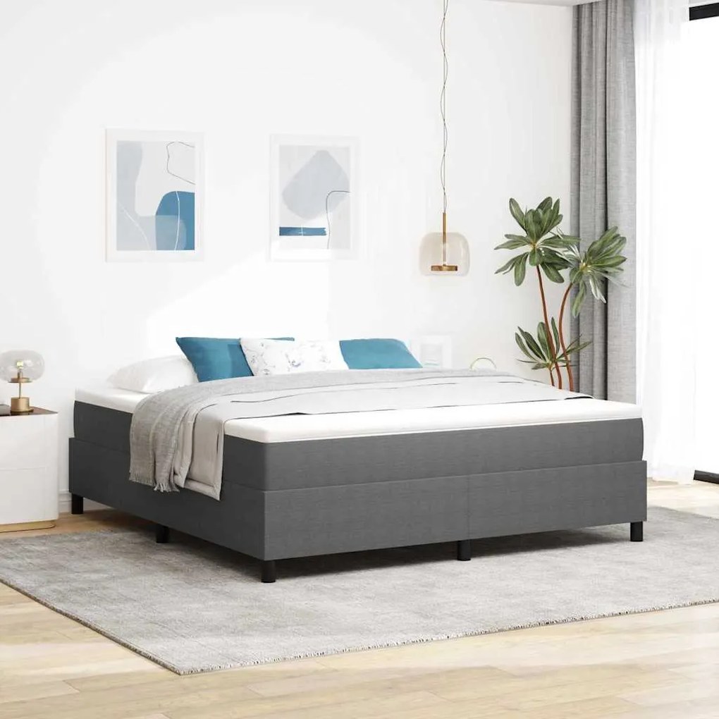 vidaXL Estrado de cama plataforma Cinzento-claro 180 x 200 cm tecido