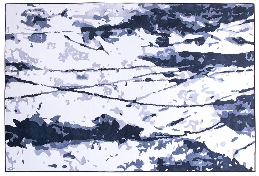 Tapete 140 x 200 cm branco e azul IZMIT Beliani