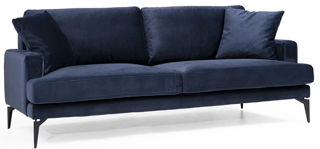 Sofá de 3 Lugares Papira – Azul Marinho – 205x90x88 cm