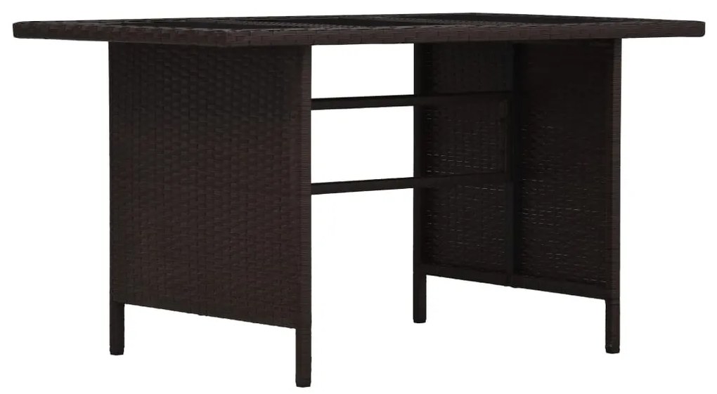 3 pcs conjunto lounge jardim c/ almofadões vime PE castanho