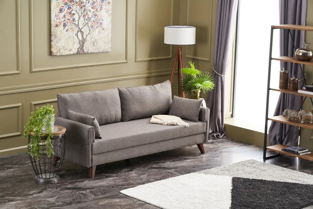 Sofá-Cama 3 Lugares Bella – Castanho – 208 x 85 x 81 cm