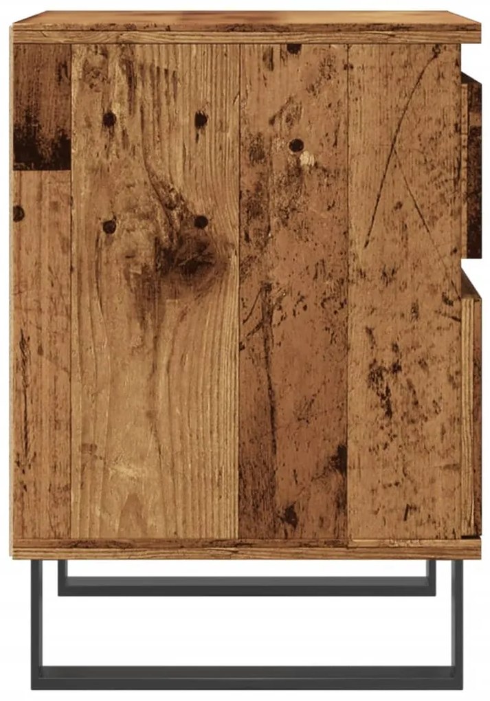 Mesas cabeceira 2pcs 40x35x50cm derivados madeira madeira velha