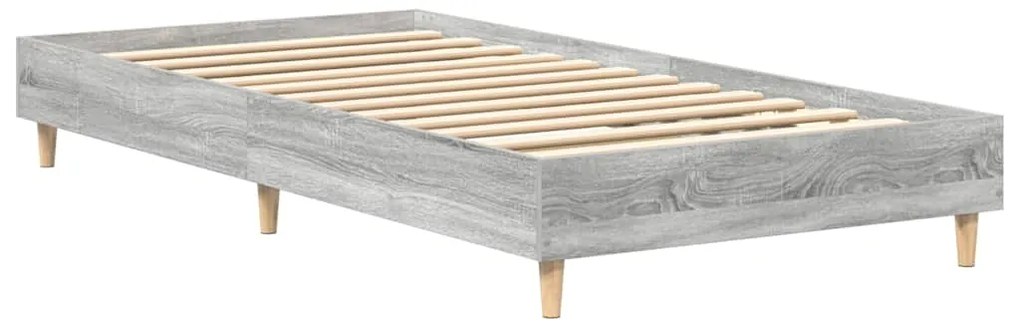 Cama vidaXL 90x200 cm Cinza Sonoma em Madeira Engenharia