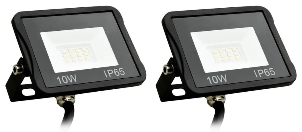 Projetores c/ iluminação LED 2 pcs 10 W branco frio
