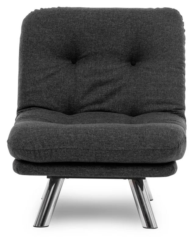 Sofá-Cama de 1 Lugar Misa – Cinzento Escuro – 110x70 cm