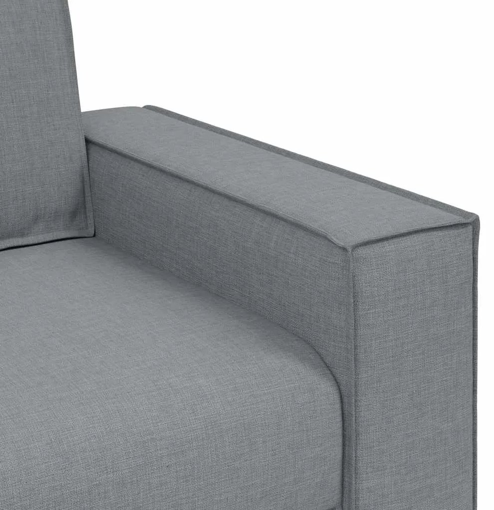 Sofá de 3 lugares cinza claro 180 cm Tecido