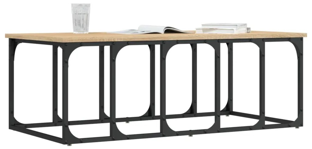 Mesa de centro 100x50x35,5 cm derivados madeira carvalho sonoma