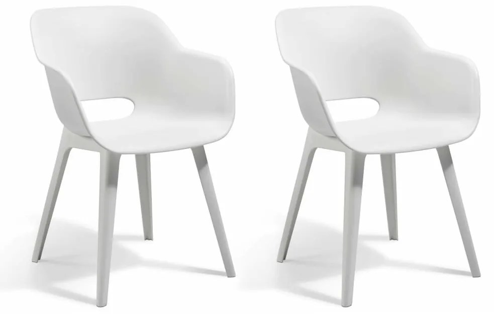 Keter Cadeiras de exterior Akola 2 pcs branco