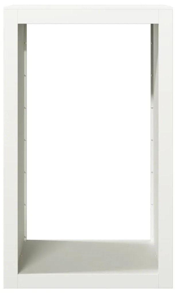 Suporte para lenha 60x40x100 cm aço branco