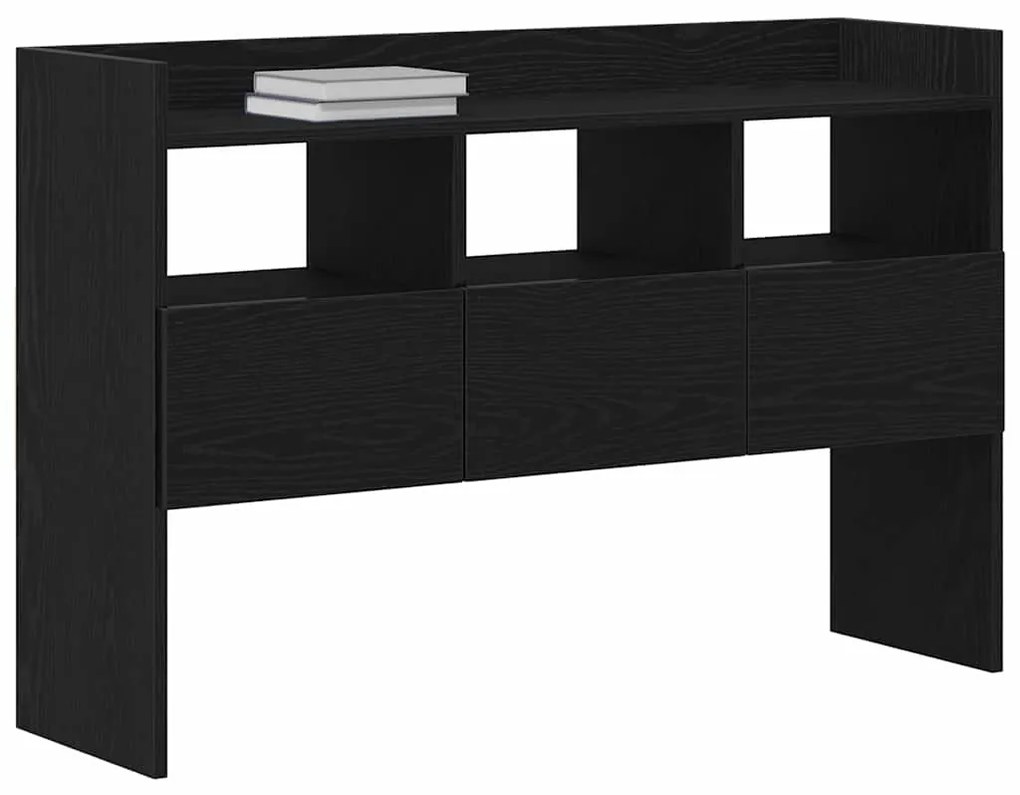 Sideboard vidaXL Preto Carvalho 105x30x70 cm Madeira de Engenharia